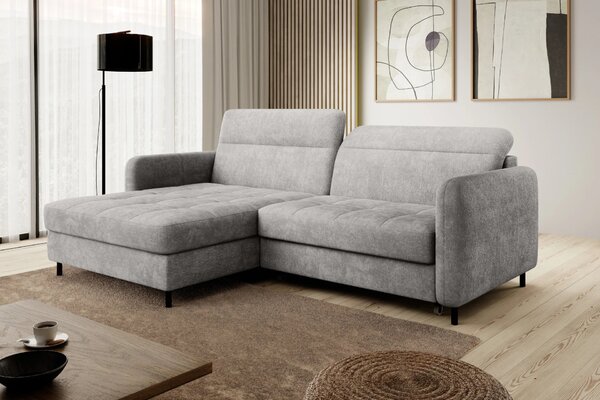 Elegantní rozkládací sedací souprava ZULEYKA - šedá 3, levý roh