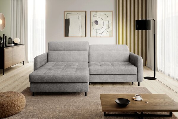 Elegantní rozkládací sedací souprava ZULEYKA - šedá 3, levý roh