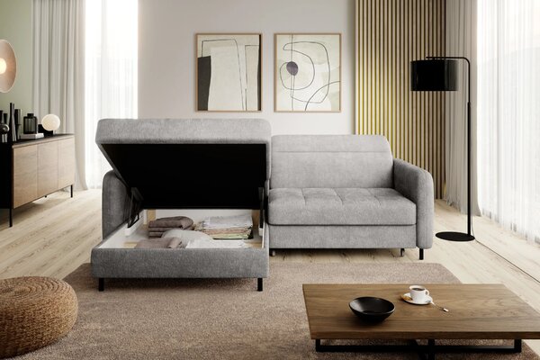 Elegantní rozkládací sedací souprava ZULEYKA - šedá 3, levý roh