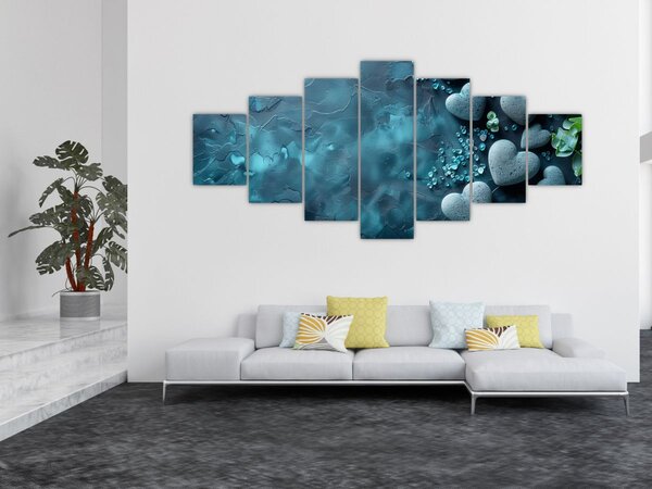 Obraz - Kameny tvaru srdce (210x100 cm)
