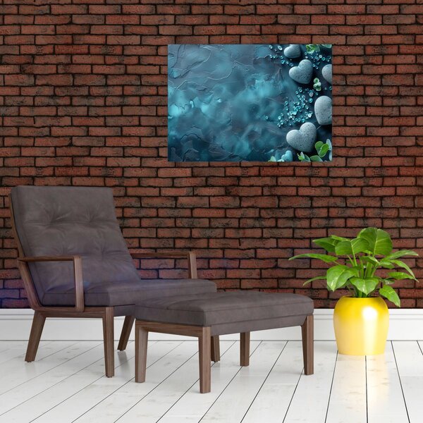 Obraz - Kameny tvaru srdce (70x50 cm)