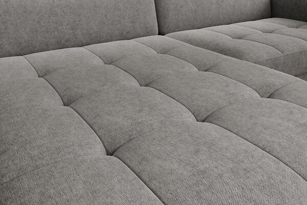 Elegantní rozkládací sedací souprava ZULEYKA - světle šedá, levý roh