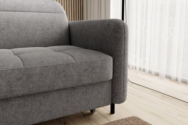 Elegantní rozkládací sedací souprava ZULEYKA - světle šedá, levý roh