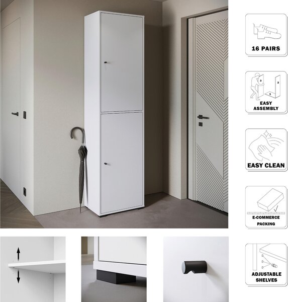 BOTNÍK, bílá, 50/190/33 cm P & B - Online Only šatny & botníky, Online Only