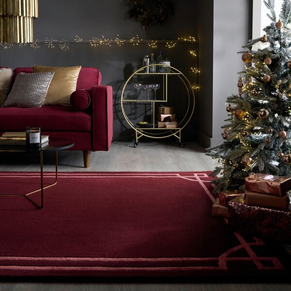 VLNĚNÝ KOBEREC, 120/170 cm tmavě červená Flair Rugs - Online Only koberce & rohožky, Online Only