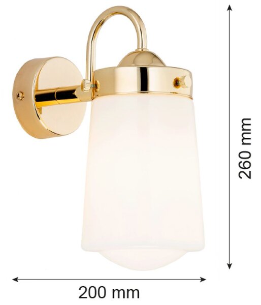 Argon Pasadena nástěnné svítidlo 1x15 W bílá-mosaz 4717
