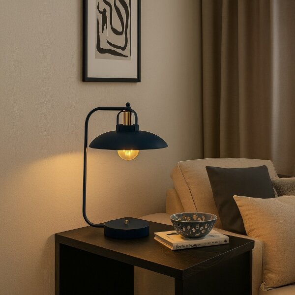 Stolní lampa FELIX 1xE27/60W/230V modrá