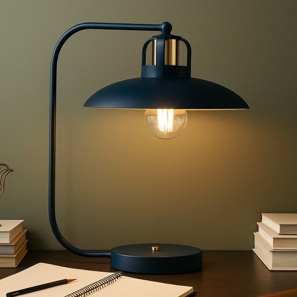 Stolní lampa FELIX 1xE27/60W/230V modrá
