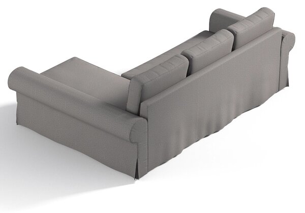Potah na pohovku IKEA Backabro rozkládací se šezlongem barva šedá látka pletený vzor