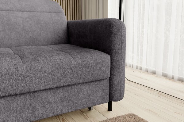Elegantní rozkládací sedací souprava ZULEYKA - tmavě šedá, levý roh