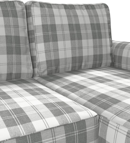 Potah na pohovku IKEA Backabro rozkládací se šezlongem barva šedá látka pletený vzor, vzorované