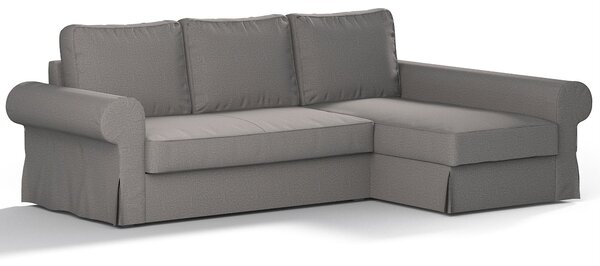 Potah na pohovku IKEA Backabro rozkládací se šezlongem barva šedá látka pletený vzor