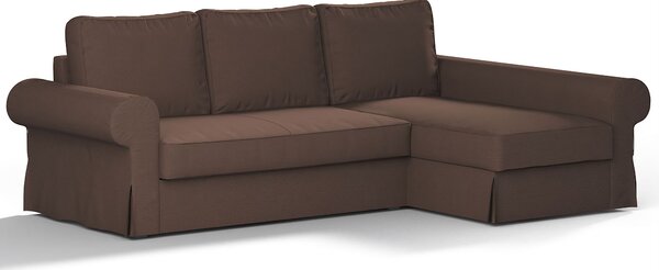 Potah na pohovku IKEA Backabro rozkládací se šezlongem barva hnědá látka pletený vzor