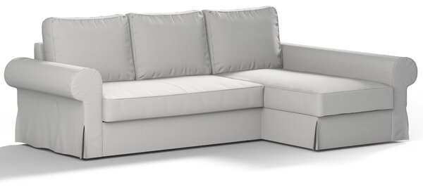 Potah na pohovku IKEA Backabro rozkládací se šezlongem barva šedá látka pletený vzor