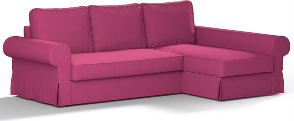 Potah na pohovku IKEA Backabro rozkládací se šezlongem barva růžová látka pletený vzor