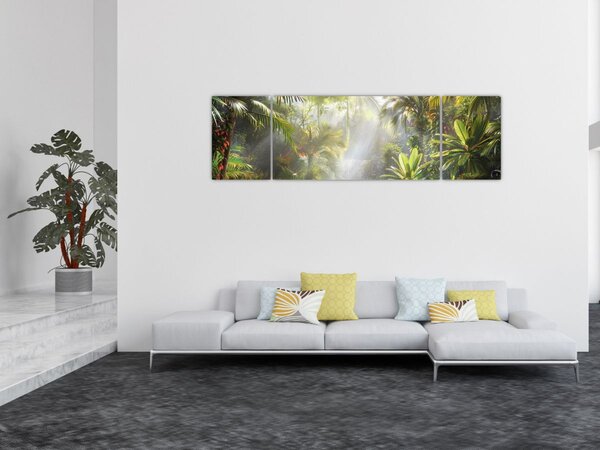 Obraz - Tropický deštný prales (170x50 cm)