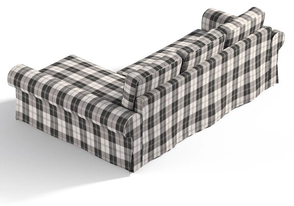 Potah na pohovku IKEA Backabro rozkládací se šezlongem barva černá látka pletený vzor, vzorované