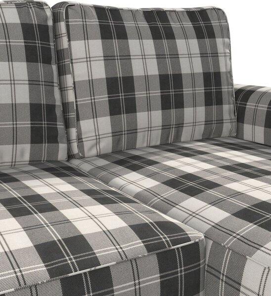 Potah na pohovku IKEA Backabro rozkládací se šezlongem barva černá látka pletený vzor, vzorované