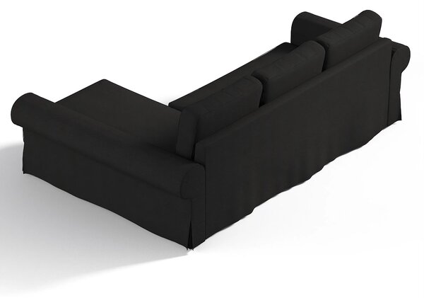 Potah na pohovku IKEA Backabro rozkládací se šezlongem barva černá látka pletený vzor