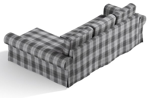 Potah na pohovku IKEA Backabro rozkládací se šezlongem barva šedá látka pletený vzor, vzorované