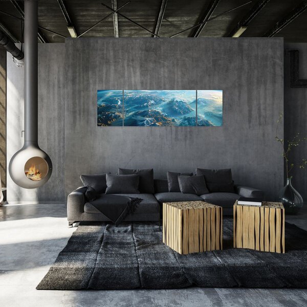 Obraz - Pohled z vesmíru (170x50 cm)