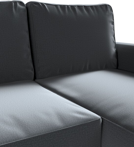 Potah na pohovku IKEA Backabro rozkládací se šezlongem barva šedá látka sametová