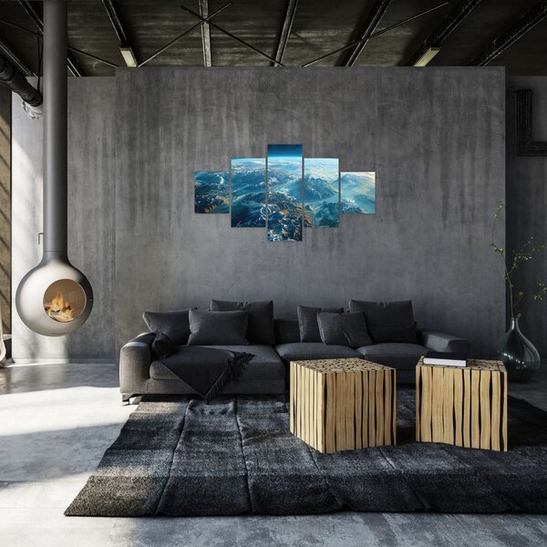 Obraz - Pohled z vesmíru (125x70 cm)
