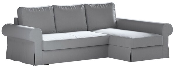Potah na pohovku IKEA Backabro rozkládací se šezlongem barva šedá látka sametová