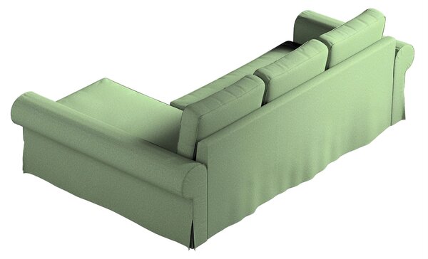Potah na pohovku IKEA Backabro rozkládací se šezlongem barva zelená látka pletený vzor