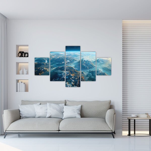 Obraz - Pohled z vesmíru (125x70 cm)