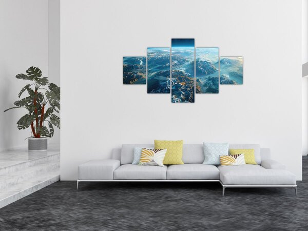 Obraz - Pohled z vesmíru (125x70 cm)