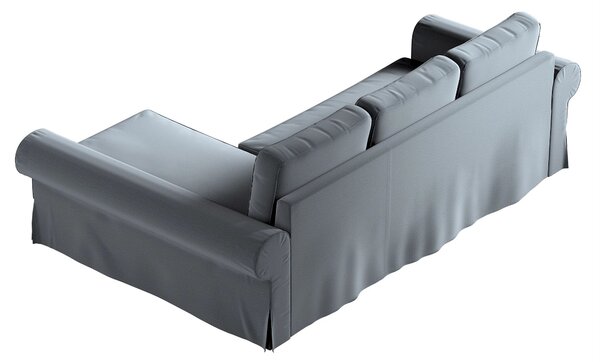 Potah na pohovku IKEA Backabro rozkládací se šezlongem barva šedá látka sametová