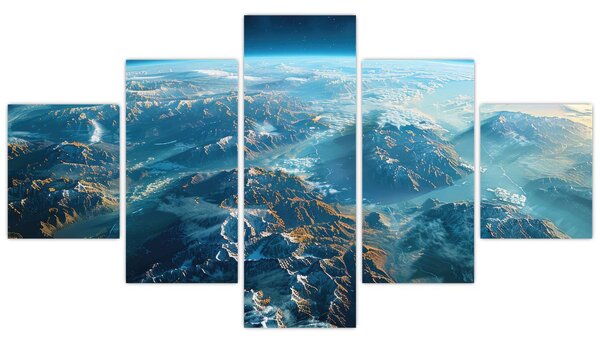 Obraz - Pohled z vesmíru (125x70 cm)