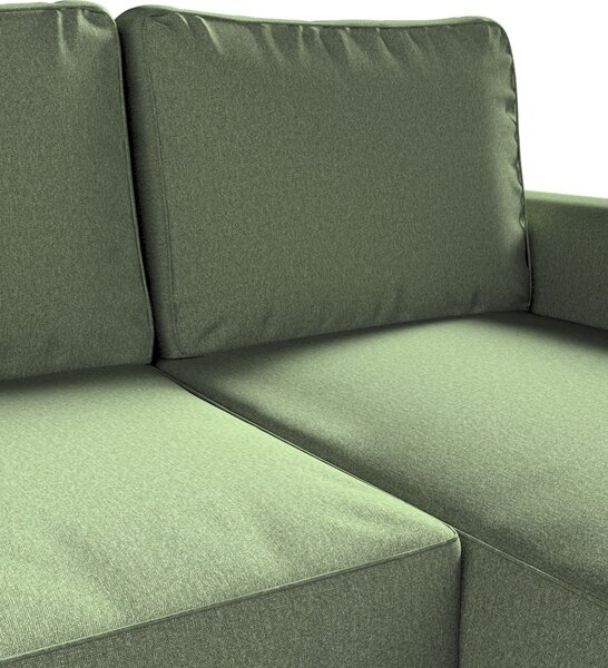 Potah na pohovku IKEA Backabro rozkládací se šezlongem barva zelená látka pletený vzor
