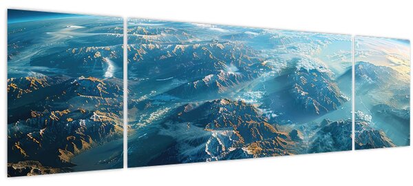 Obraz - Pohled z vesmíru (170x50 cm)