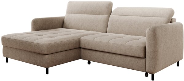 Elegantní rozkládací sedací souprava ZULEYKA - světle béžová, levý roh
