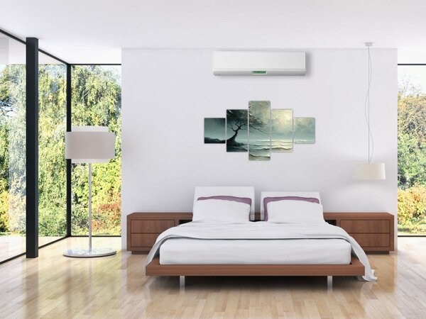 Obraz - Olejomalba stromu s oceánem (125x70 cm)