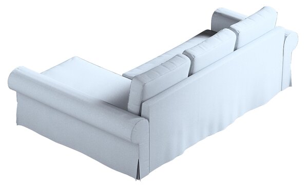 Potah na pohovku IKEA Backabro rozkládací se šezlongem barva modrá látka pletený vzor