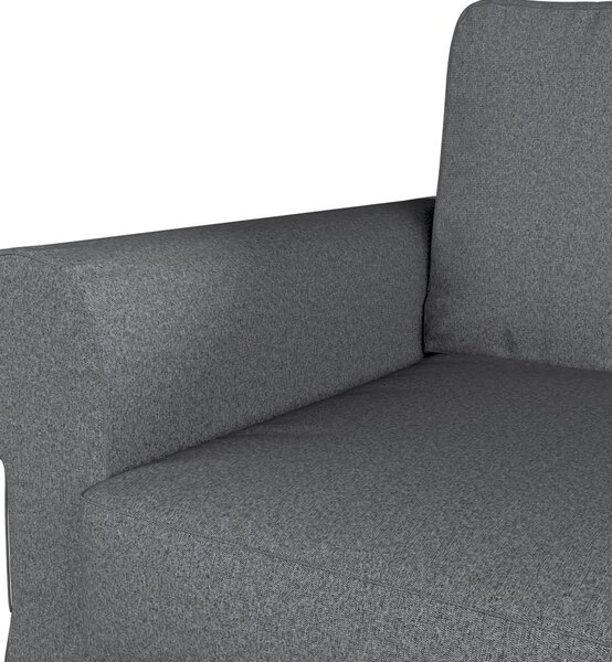 Potah na pohovku IKEA Backabro rozkládací se šezlongem barva šedá látka pletený vzor