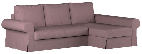 Potah na pohovku IKEA Backabro rozkládací se šezlongem barva růžová látka pletený vzor