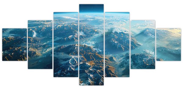 Obraz - Pohled z vesmíru (210x100 cm)