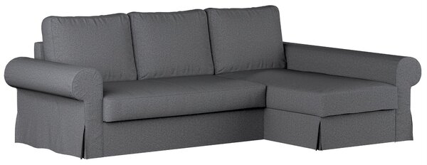 Potah na pohovku IKEA Backabro rozkládací se šezlongem barva šedá látka pletený vzor
