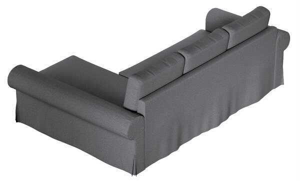 Potah na pohovku IKEA Backabro rozkládací se šezlongem barva šedá látka pletený vzor
