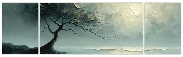 Obraz - Olejomalba stromu s oceánem (170x50 cm)
