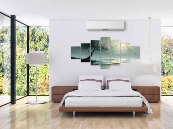 Obraz - Olejomalba stromu s oceánem (210x100 cm)