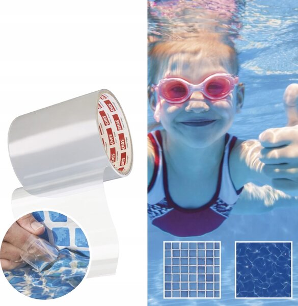 Emos Opravná lepící páska na bazény 1 m x 100 mm průhledná F6100