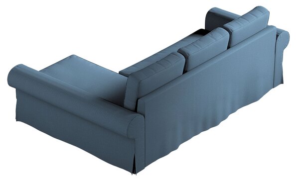 Potah na pohovku IKEA Backabro rozkládací se šezlongem barva modrá látka pletený vzor