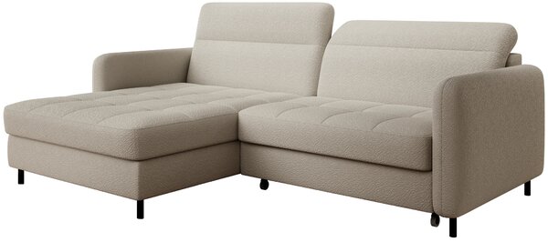 Elegantní rozkládací sedací souprava ZULEYKA - krémová, levý roh