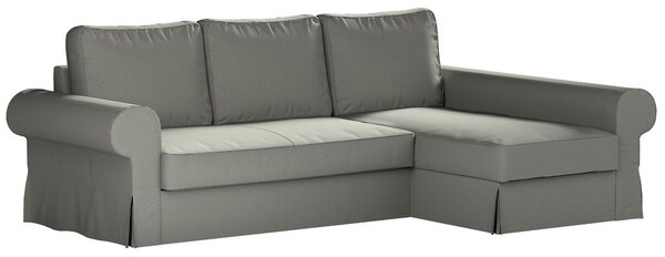 Potah na pohovku IKEA Backabro rozkládací se šezlongem barva šedá látka pletený vzor