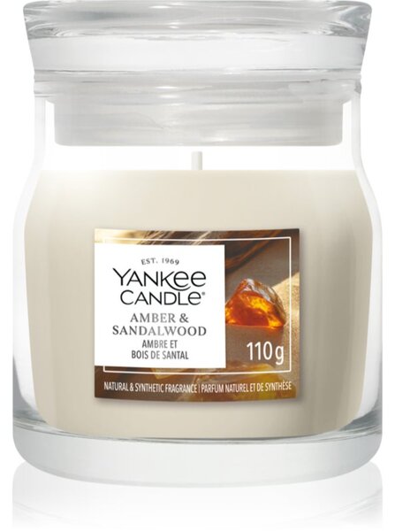 Yankee Candle Amber & Sandalwood vonná svíčka Signature 110 g